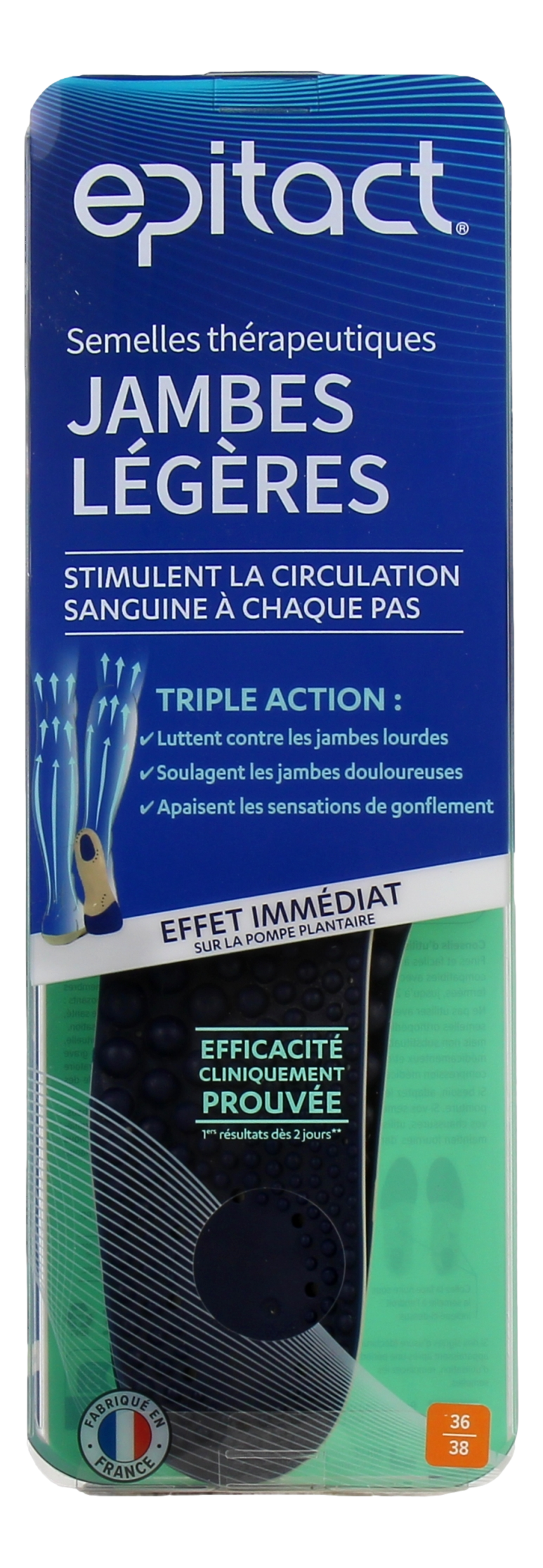 Semelle jambes légères  taille 36-38 1 paire